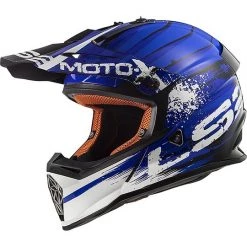 Offres ✨ Casque Moto Cross Enduro LS2 MX437 Fast Gator Blue ✨