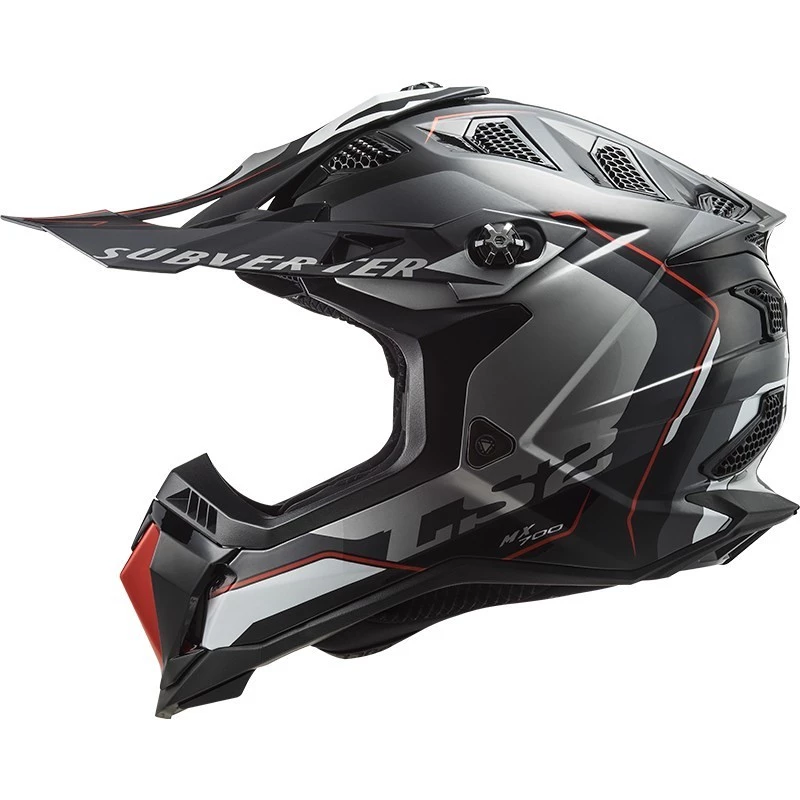 Coupon 🧨 Casque Moto Cross Enduro Off Road Ls2 MX700 SUBVERTER EVO Arched Noir Argent Titane ✔️ – Image 3