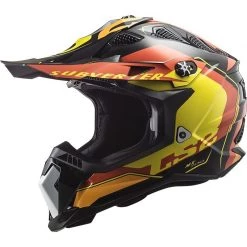 Offres ⌛ Casque Moto Cross Enduro Off Road Ls2 MX700 SUBVERTER EVO Arched Noir Jaune Rouge 💯