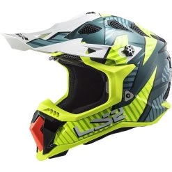 Vente flash 🧨 Casque Moto Cross Enduro Off Road Ls2 MX700 Subverter Evo ASTRO Cobalt Jaune Fluo 🔥