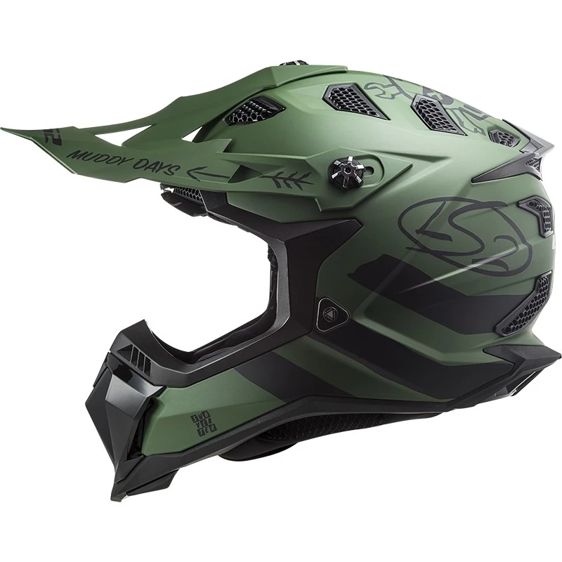 Offres 🤩 Casque Moto Cross Enduro Off Road Ls2 MX700 Subverter Evo CARGO Vert Militaire Mat ❤️ – Image 2