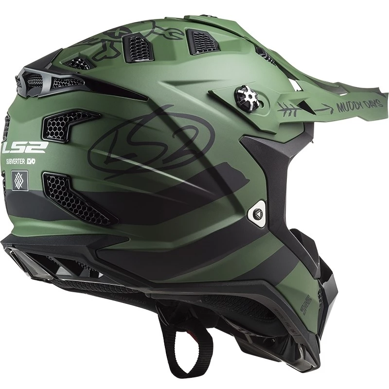 Offres 🤩 Casque Moto Cross Enduro Off Road Ls2 MX700 Subverter Evo CARGO Vert Militaire Mat ❤️ – Image 4