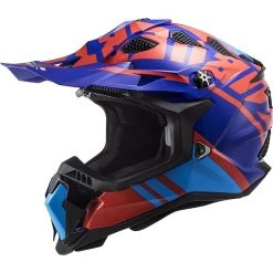 Sortie 👏 Casque Moto Cross Enduro Off Road Ls2 MX700 Subverter Evo GAMMAX Rouge Bleu 🧨