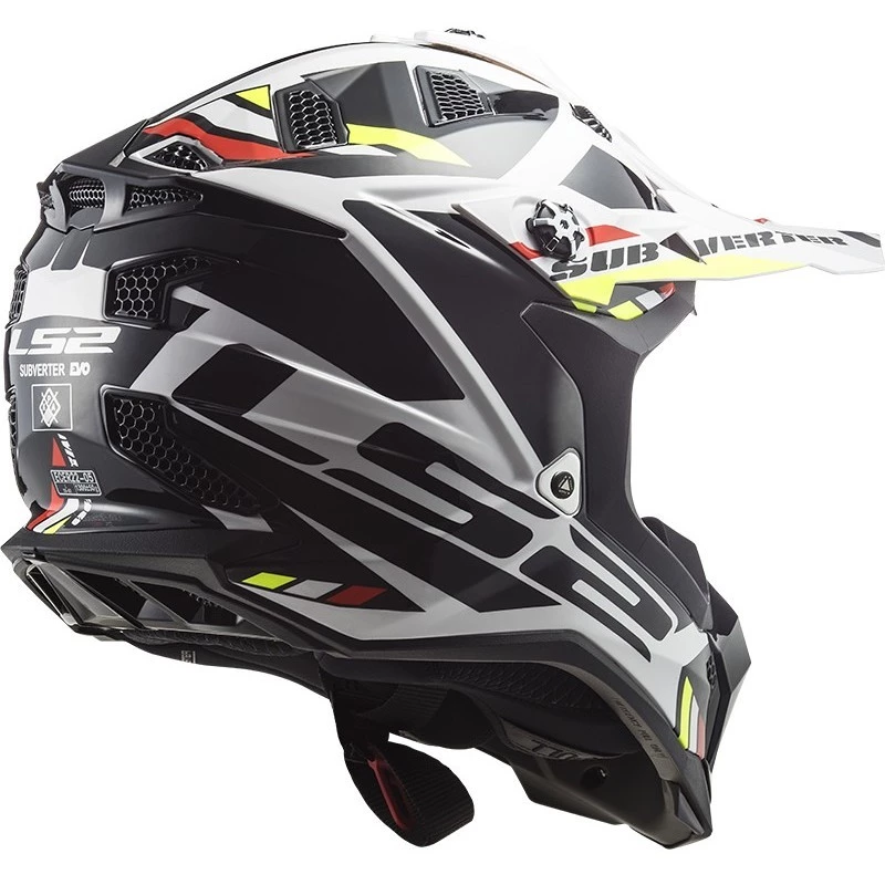 Meilleure affaire 💯 Casque Moto Cross Enduro Off Road Ls2 MX700 SUBVERTER EVO Stomp Blanc Noir 🎉 – Image 2