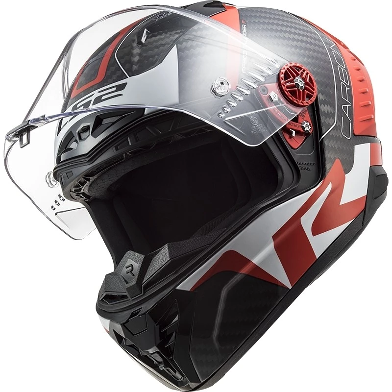 Tout neuf 💯 Casque Moto Full Carbon Ls2 FF805 THUNDER C Racing1 Rouge Blanc 🛒 – Image 2