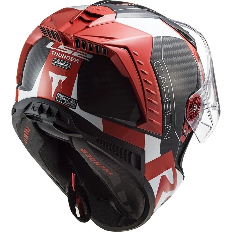Tout neuf 💯 Casque Moto Full Carbon Ls2 FF805 THUNDER C Racing1 Rouge Blanc 🛒 – Image 3