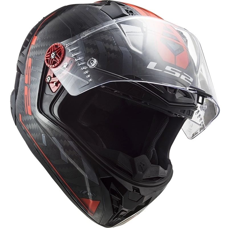 Nouveau 👍 Casque Moto Full Carbon Ls2 FF805 THUNDER C Sputnik Red Metal ✨ – Image 2