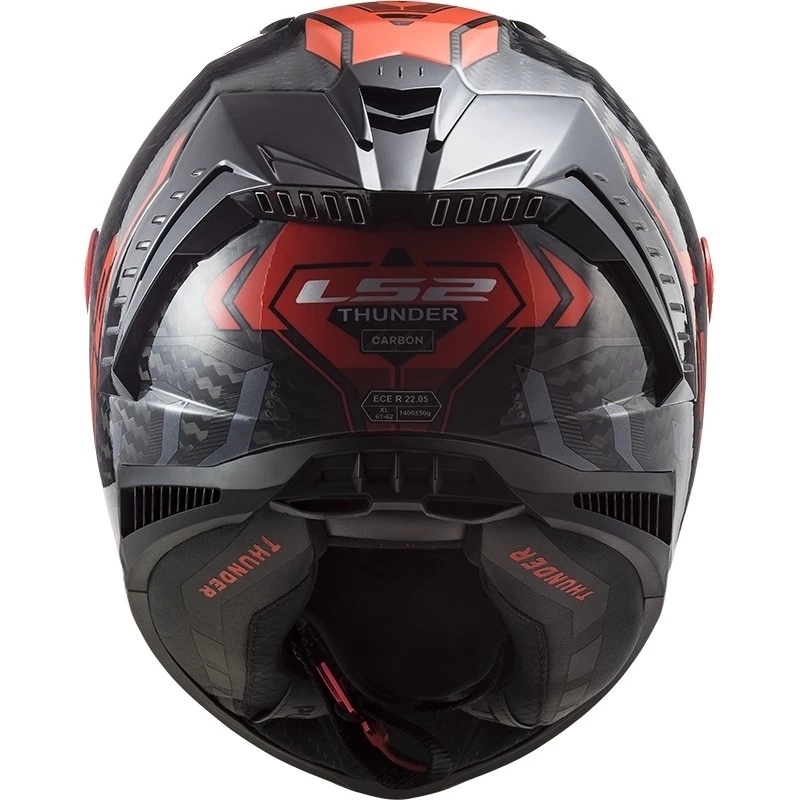 Nouveau 👍 Casque Moto Full Carbon Ls2 FF805 THUNDER C Sputnik Red Metal ✨ – Image 5