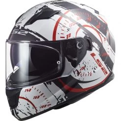 De gros ✔️ Casque Moto Intégral Double Visière Ls2 FF320 Stream Evo TACHO Blanc Noir Rouge 🔔