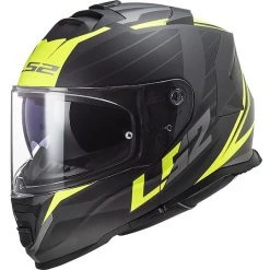Budget 💯 Casque Moto Intégral Double Visière Ls2 FF800 STORM Nerve Noir Jaune Fluo Oapco 🥰