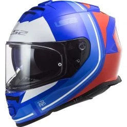 Sortie 🌟 Casque Moto Intégral Double Visière Ls2 FF800 Storm SLANT Bleu Orange Fluo 👏