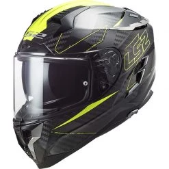 Grosses soldes 😉 Casque Moto Intégral En Carbone Ls2 FF327 CHALLENGER C Fold Jaune Fluo ✔️