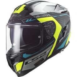 Promo 😍 Casque Moto Intégral En Carbone Ls2 FF327 CHALLENGER C Thorn Jaune Fluo ⌛