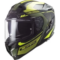 Sortie ✨ Casque Moto Intégral En Carbone Ls2 FF327 CHALLENGER C Thorn Vert Militaire 😉