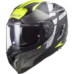 Tout neuf ⌛ Casque Moto Intégral En HPFC Touring Ls2 FF327 Challenger ALLERT Matt Titanium Yellow Fluo 🌟