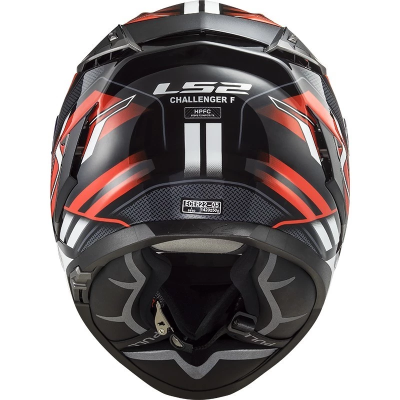 Remise 🔔 Casque Moto Intégral En HPFC Touring Ls2 FF327 CHALLENGER Spin Noir Rouge Blanc 🎉 – Image 3