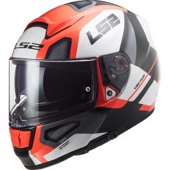 Meilleur prix ✔️ Casque Moto Intégral En Ls2 Fibre FF397 VECTOR Evo Automat Blanc Orange Fluo 🌟