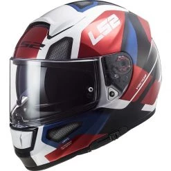 Budget 🤩 Casque Moto Intégral En Ls2 Fibre FF397 VECTOR Evo Automat Blanc Rouge ❤️