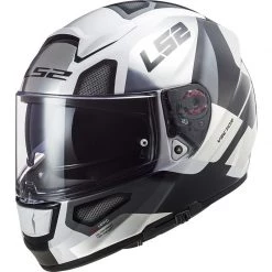 Vente flash 👏 Casque Moto Intégral En Ls2 Fibre FF397 VECTOR Evo Automat Matt Titanium White ✔️