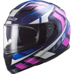 Bon marché ❤️ Casque Moto Intégral Ls2 FF320 STREAM EVO Loop Bleu Rose Fluo 👍