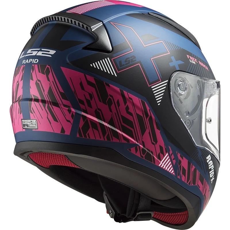 Meilleur prix ⭐ Casque Moto Intégral Ls2 FF353 RAPID Xtreet Mat Bleu Violet 🛒 – Image 2