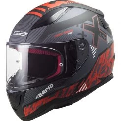 Nouveau 🤩 Casque Moto Intégral Ls2 FF353 RAPID Xtreet Noir Mat Rouge ✔️