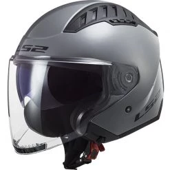 Sortie ✔️ Casque Moto Jet Double Visor Ls2 OF600 Copter Solid Nardo Grey 🔥