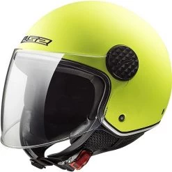 Bon marché 😉 Casque Moto Jet Ls2 OF558 SPHERE LUX Solid Yellow Fluo + Smoked Visor 🌟