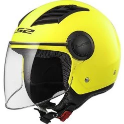 Vente flash 😀 Casque Moto Jet LS2 OF562 Airflow Solid Yellow Fluo 🥰
