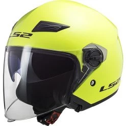 Offres ⌛ Casque Moto Jet LS2 OF569 Track Solid Yellow Fluo 🤩