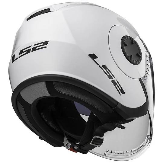 Meilleur prix 👏 Casque Moto Jet LS2 OF570 Verso Solid Double Visor Mono White 🛒 – Image 4