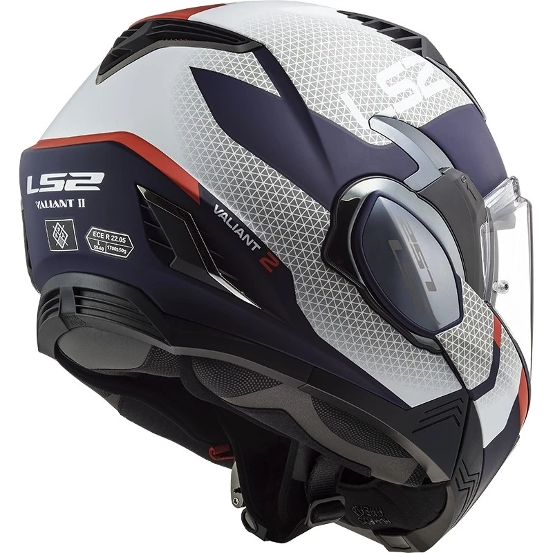 Vente flash 🔔 Casque Moto Modulable Ls2 FF900 Valiant 2 CITIUS Blanc Bleu ❤️ – Image 2