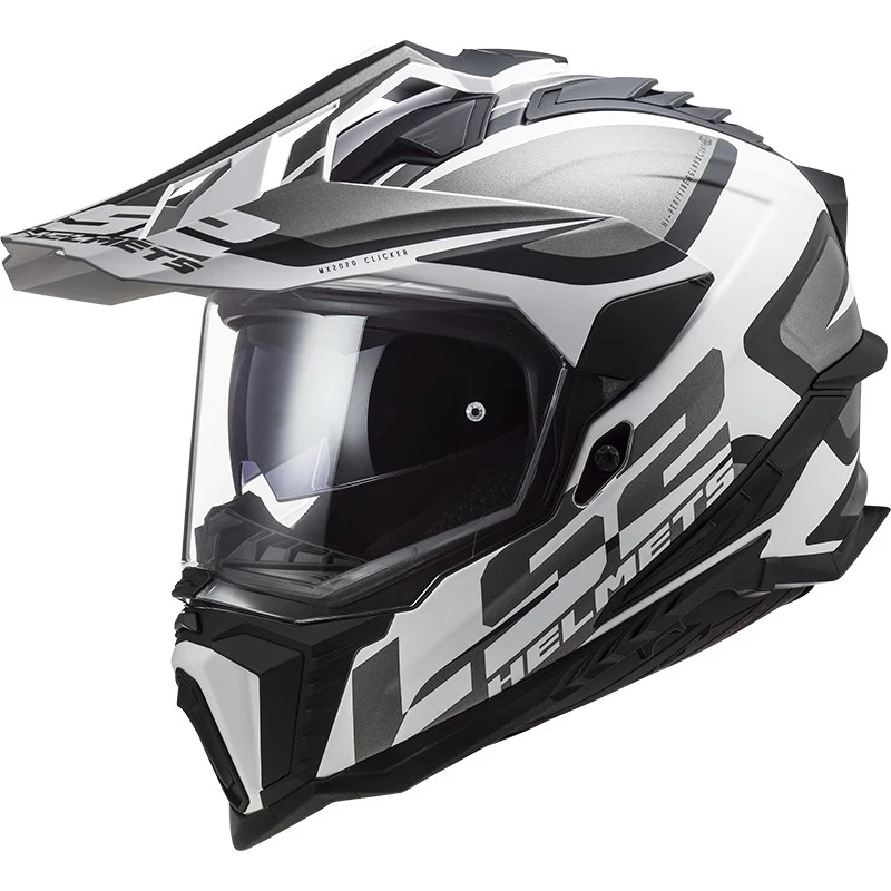 Acheter 😉 Casque Moto Off Road Touring En HPCF Ls2 MX701 Explorer ALTER Noir Mat Blanc 🔔