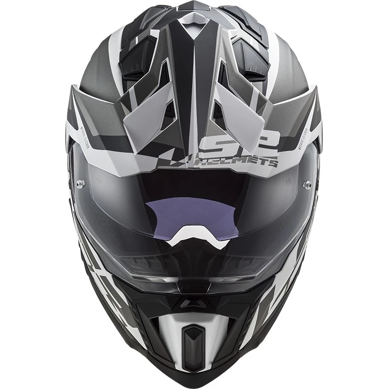 Acheter 😉 Casque Moto Off Road Touring En HPCF Ls2 MX701 Explorer ALTER Noir Mat Blanc 🔔 – Image 3