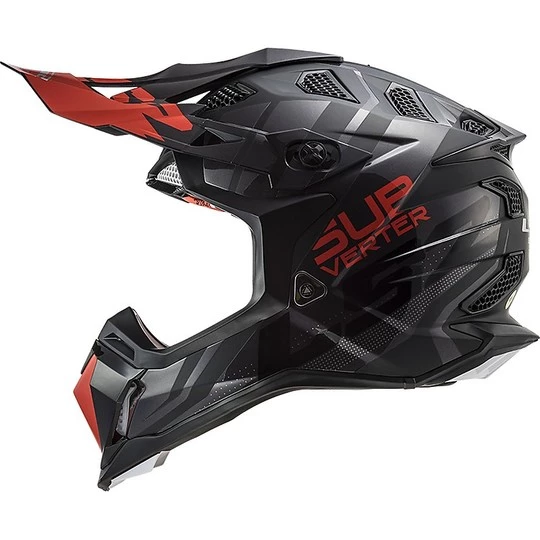 Sortie 🛒 Cross Enduro Casque De Moto Tout Terrain Ls2 MX470 SUBVERTER Troop Matt Black Red 😍 – Image 3