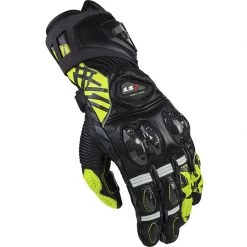 Meilleur prix ❤️ Gants Moto Racing Ls2 Feng CE Noir Jaune Fluo 🧨