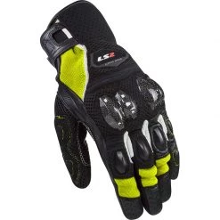 Vente flash 👏 Ls2 Spark 2 AIR CE Gants De Moto En Cuir D'été Noir Jaune 🛒