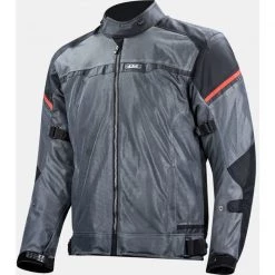De gros 🥰 Veste Moto D'été Perforée LS2 Riva Man Gris Foncé Rouge ⭐